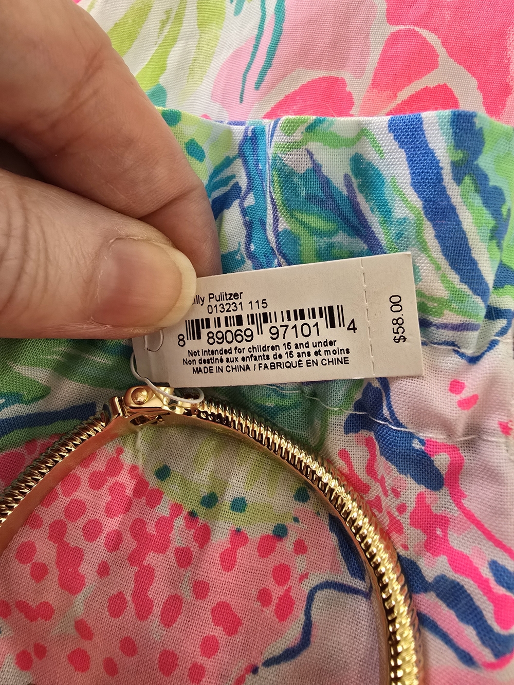 NWOT Lilly Pulitzer Floral Lace-Trim A-Line Dress with Matching Jewelry, Size 14 - Picture 5 of 16